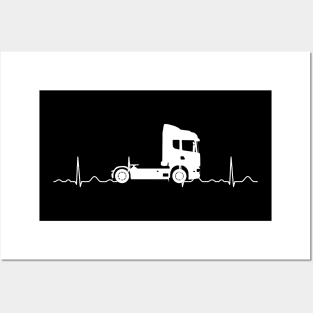 Cool Trucker Heartbeat Posters and Art